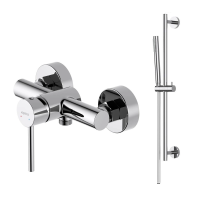 Смеситель для душа Aquatek AQ1332CR, вертикальный, рычажный, экономичный режим, хром