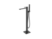Смеситель BelBagno LUC-FMT-NERO, латунь, напольный, выдвижной излив