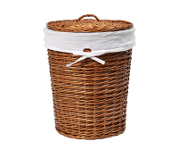 Плетеная корзина для белья с крышкой WasserKraft Leine WB-350-L