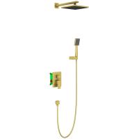 Душевая система Timo "Selene" SX-2069/17SM, тропический дождь, латунь, цвет золотой