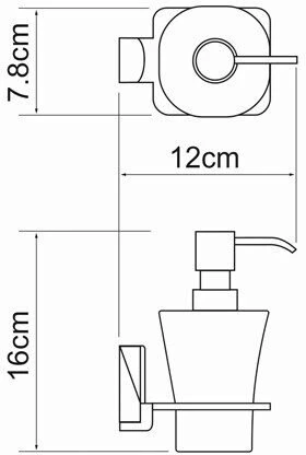 Дозатор для жидкого мыла WasserKraft Exter K-5299