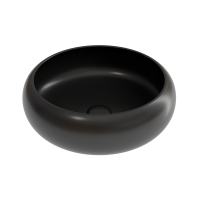 CN6050MB Умывальник чаша накладная круглая (цвет Чёрный Матовый) Element 360*360*120мм