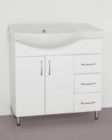 Тумба без раковины с раковиной Style Line Эко Стандарт 25 (3 ящ.) Коралл 82, правая