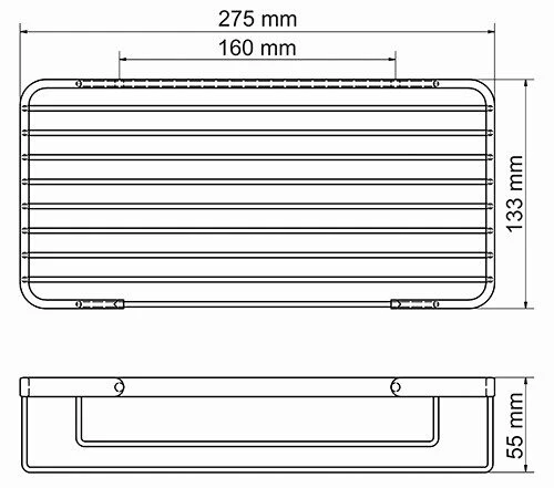 Полка WasserKraft K-722 металлическая