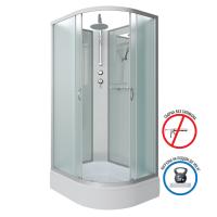 Душ.каб. NG-33194-14LBKT (1100х900х2100-2400) средний поддон (26см) стекло МАТОВОЕ 4 места
