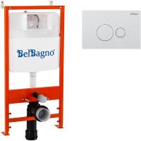 Инсталляция BelBagno BB026/BB082BL с Белой глянцевой клавишей смыва