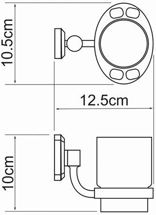 Подстаканник одинарный WasserKraft Oder K-3028