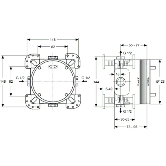 Скрытая часть Ideal Standard EASY-BOX A1000NU