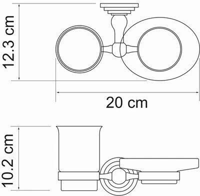 Держатель стакана и мыльницы WasserKraft Ammer K-7026