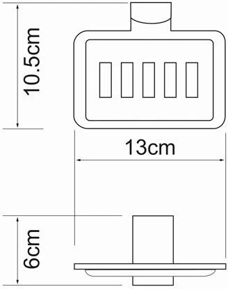 Мыльница решетка WasserKraft Leine K-5069