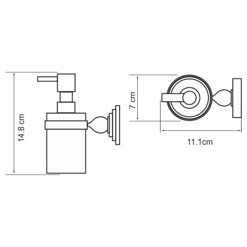 Дозатор для жидкого мыла WasserKraft Diemel K-2299