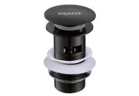 Сливной набор для раковины AQUATEK, матовый черный AQ6001MB