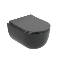 CN6063MDH Подвесной унитаз Modena  Rimless (цвет Темный Антрацит Матовый), глубокий смыв, с крепежом