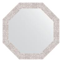 Зеркало настенное Octagon EVOFORM в багетной раме соты алюминий, 67х67 см, BY 7309