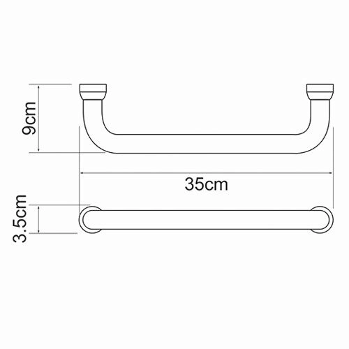 Поручень для ванны WasserKraft K-1066Black