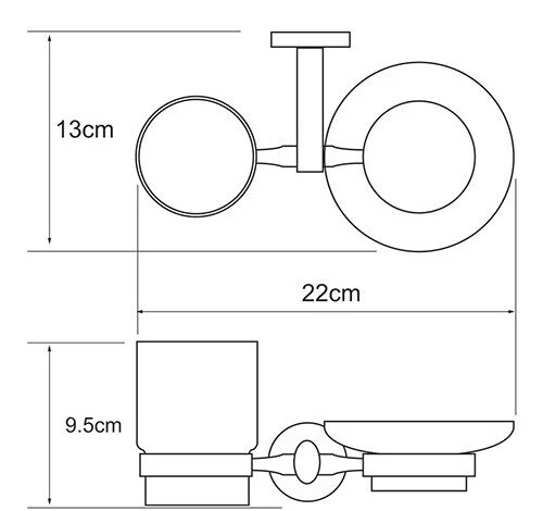 Держатель стакана и мыльницы WasserKraft Rhein K-6226