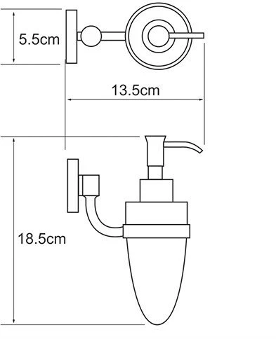 Дозатор для жидкого мыла WasserKraft Rhein K-6299