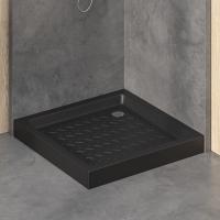 Поддон для душа квадратный керамический RGW CR B Черный 900x900