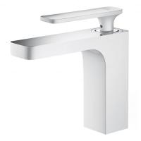 Смеситель для раковины Timo "Torne" 4361/00-16F, белый, хром, длина излива 12 см