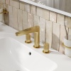 Смеситель WasserKRAFT Schunter 8235, с аэратором, встраиваемый, для раковины, PVD покрытие, золотой