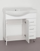 Тумба без раковины с раковиной Style Line Эко Стандарт 25 (3 ящ.) Коралл 82, правая