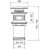 Донный клапан Timo 8011/18 click-clack Черное золото