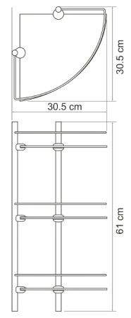 Полка WasserKraft Isar K-3633 стеклянная тройная