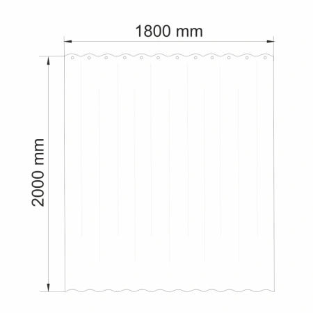 Штора для ванной WasserKRAFT Nau 180х200 SC-77103