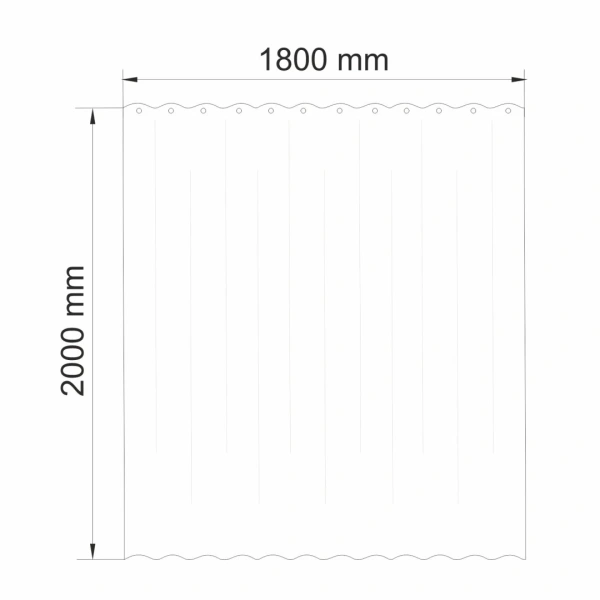 Штора для ванной WasserKRAFT Lossa 180х200 SC-81104