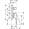 Смеситель для душа Hansgrohe Metropol 32545340 Черный