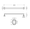 Полотенцедержатель ART&MAX OVALE AM-E-4024B
