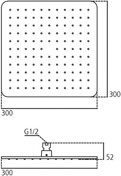 Верхний душ Ideal Standard Ideal Rain Cube B0025AA Хром