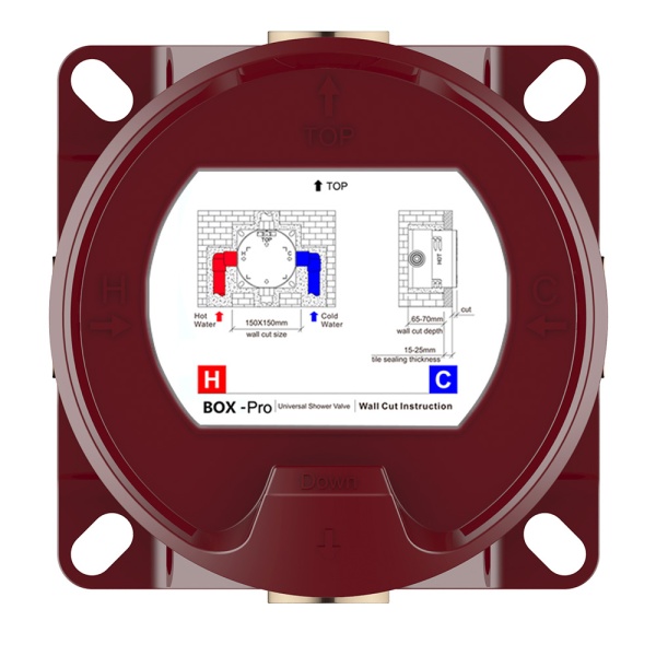 AQM8802MB Встраиваемый термостат с регулировкой напора на 2 потр., Черный