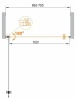 Душевая дверь Cezares Eco 70 ECO-O-B-1-70-C-Cr профиль Хром стекло прозрачное