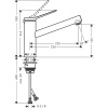 Смеситель для кухни Hansgrohe Zesis M33 74802670 Черный матовый