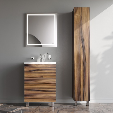 M90CSL0306HF GEM, шкаф-колонна, напольный, левый, 30 см, двери, push-to-open, цвет: орех