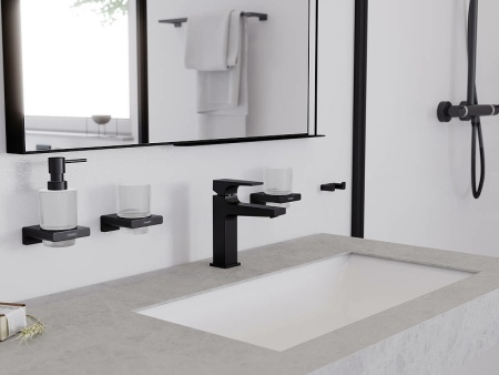 Стакан для зубных щеток Hansgrohe AddStoris 41749340 Шлифованный черный хром