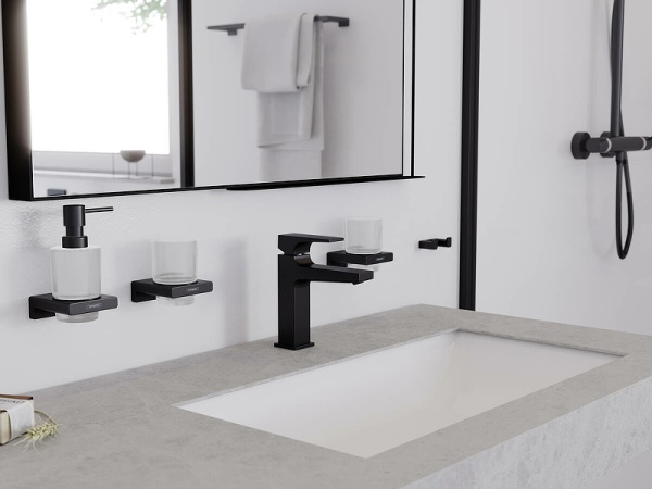 Стакан для зубных щеток Hansgrohe AddStoris 41749340 Шлифованный черный хром