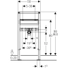 Монтажный элемент для умывальника, H82-98, Geberit Duofix 111.490.00.1