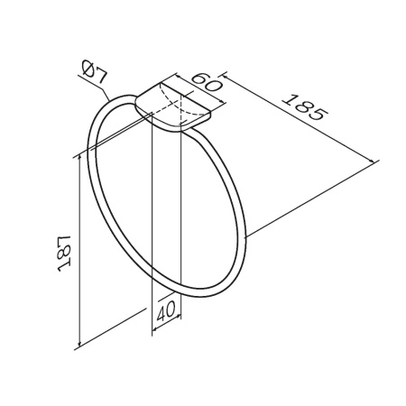 A50A34422 Inspire V2.0, Кольцо для полотенец, черный, шт