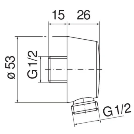 Подключение для душевого шланга Nobili AD150FLP