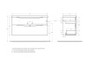 База под раковину подвесная BelBagno MARINO-H60-1200-2C-SO-BL-P