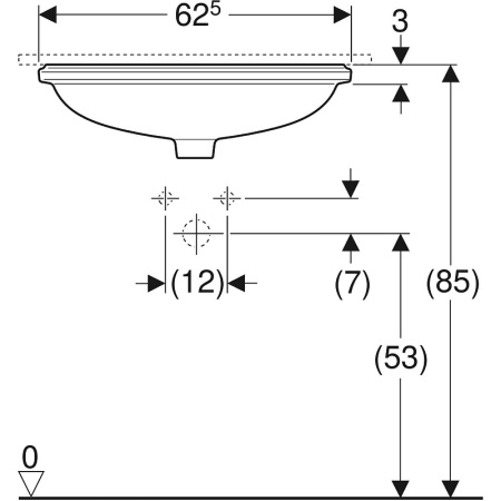 Раковина Geberit VariForm 62 500.758.01.2 Белая
