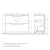 База под раковину напольная BelBagno MARINO-1000-2C-PIA-BL-P
