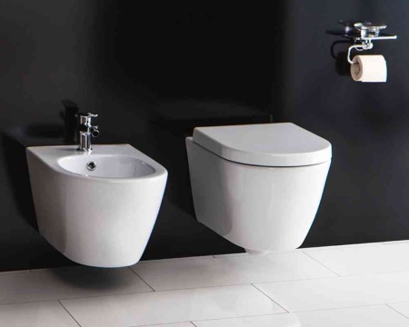 Биде подвесное BelBagno Marino BB105BH, антигрязевое покрытие, санфарфор, белый, 36 см x 29,5 см x 52 см