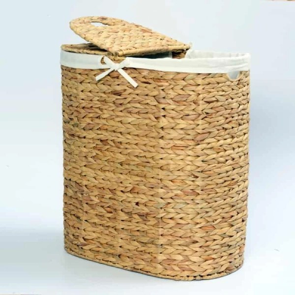 Плетеная корзина для белья с крышкой WasserKraft Dill WB-610-L