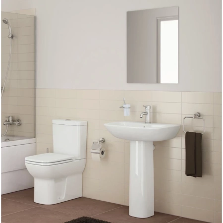 Раковина Vitra S205503B003-0001, фарфоровая, подвесная, овальная, белая