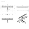 W01SC-P11-070-01BM MasterFlow Трап для душа линейный универс затвор Cut Gradient 70см цвет черн мат