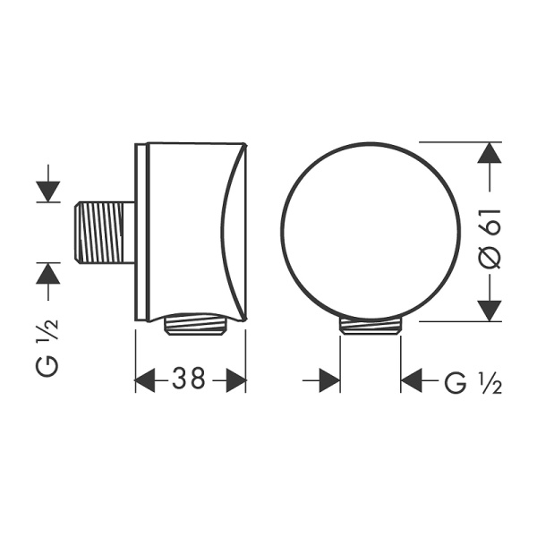 Шланговое подключение Hansgrohe Fixfit S 26453990 Полированное золото