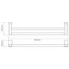 Полотенцедержатель Wasserkraft Leine K-5040White двойной